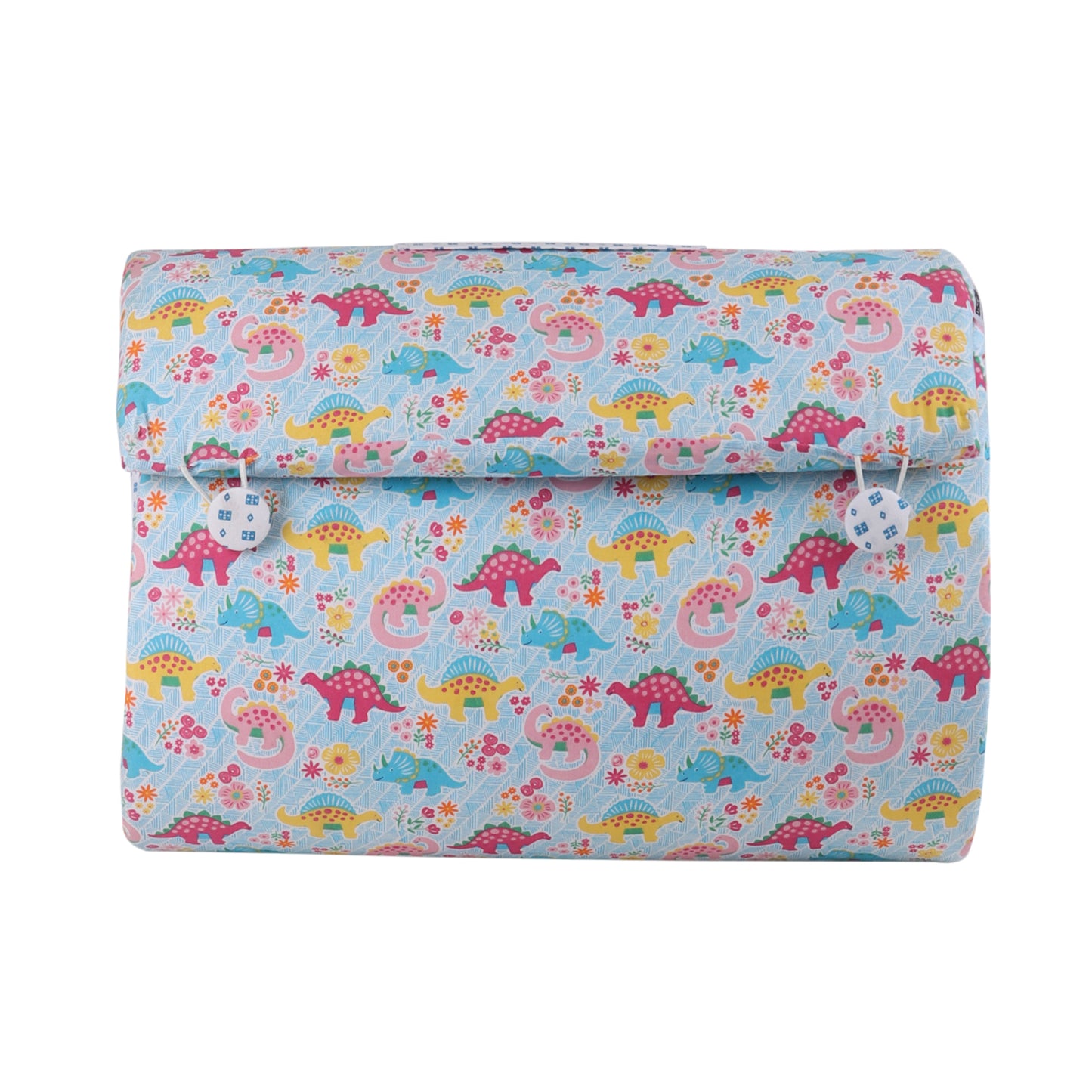 Cotton Bed in A Bag /Portable Baby Bed with pillow, Travel Bedding Set, Travel Friendly Infant Sleeping Bedding Set, Baby Sleeping Nest. Sleeping Bag for Kids Style Dino