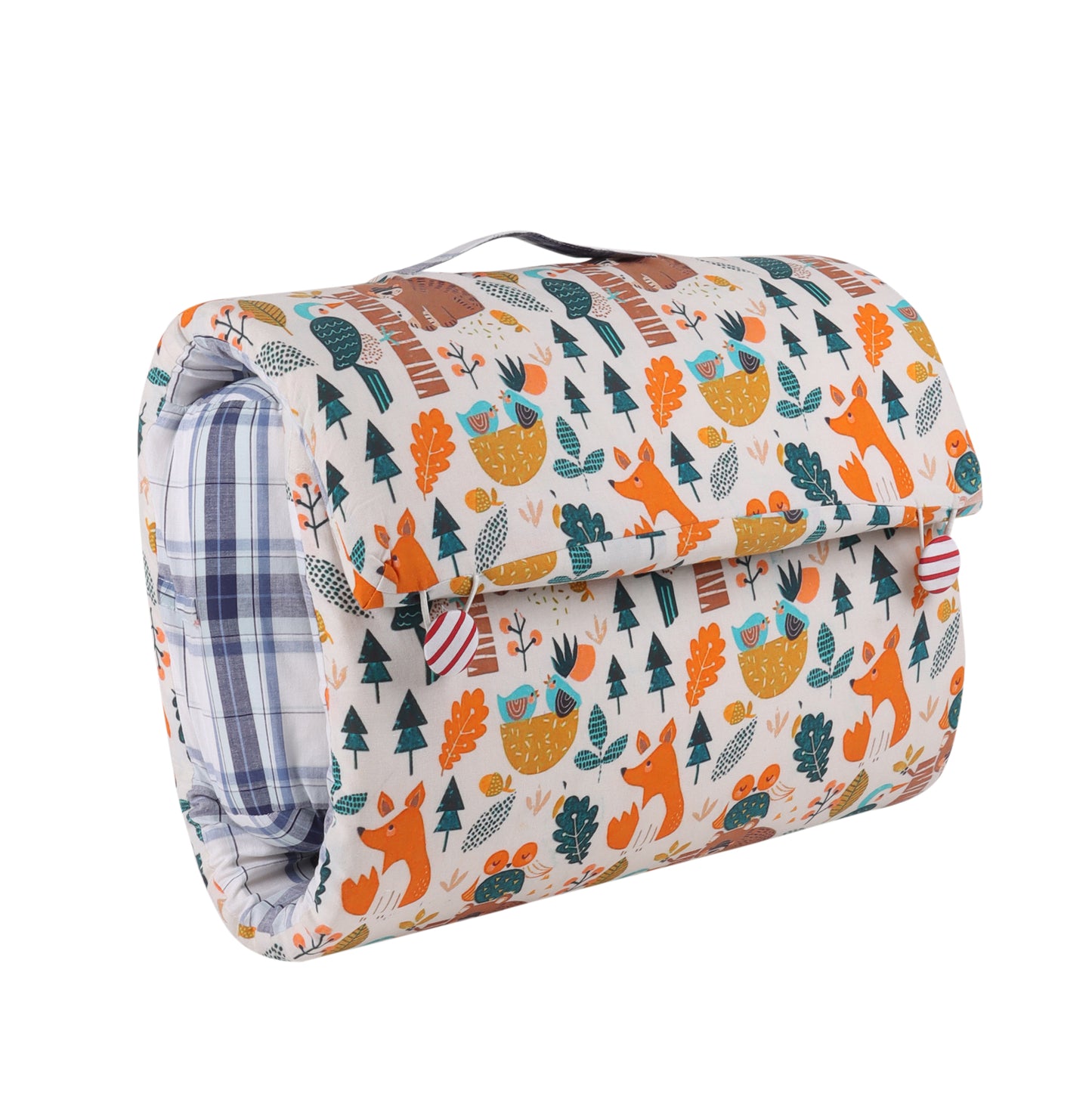 Cotton Bed in A Bag /Portable Baby Bed with pillow, Travel Bedding Set, Travel Friendly Infant Sleeping Bedding Set, Baby Sleeping Nest. Sleeping Bag for Kids Style Pandora