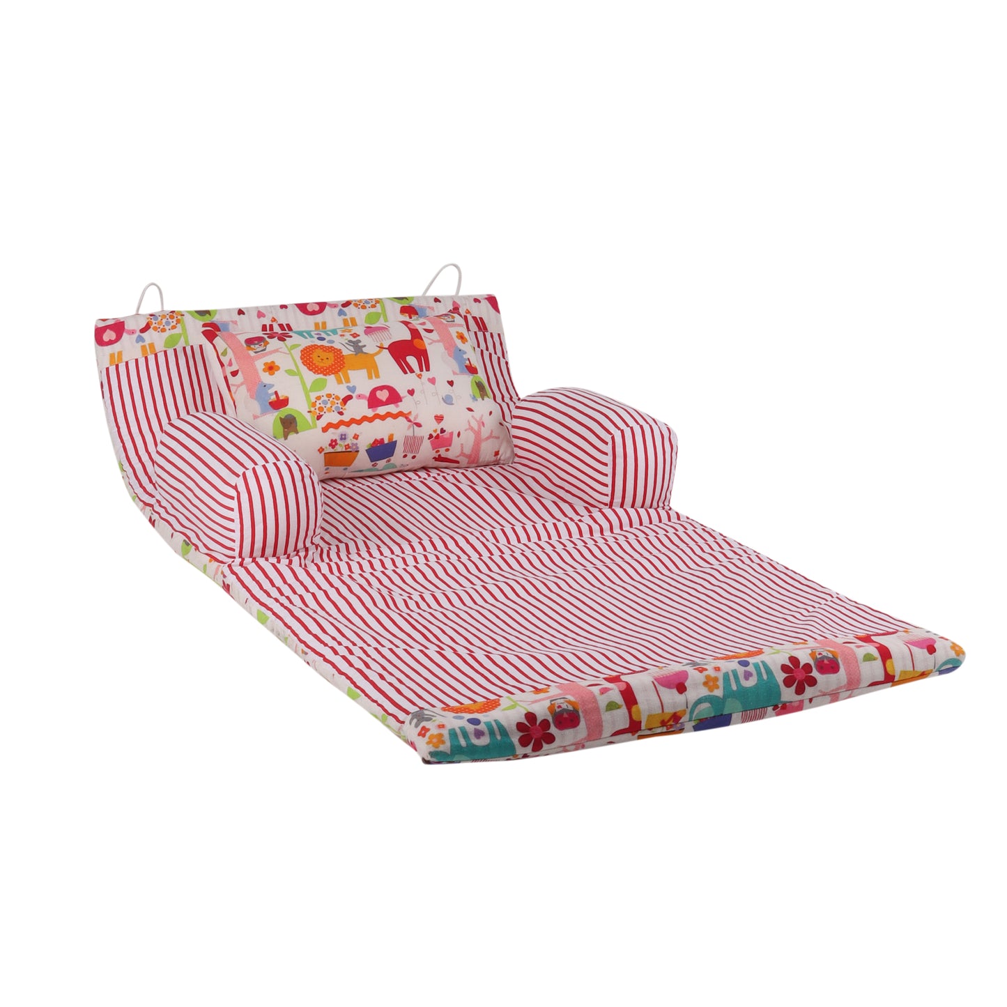 Cotton Bed in A Bag /Portable Baby Bed with pillow, Travel Bedding Set, Travel Friendly Infant Sleeping Bedding Set, Baby Sleeping Nest. Sleeping Bag for Kids Style Giraffe