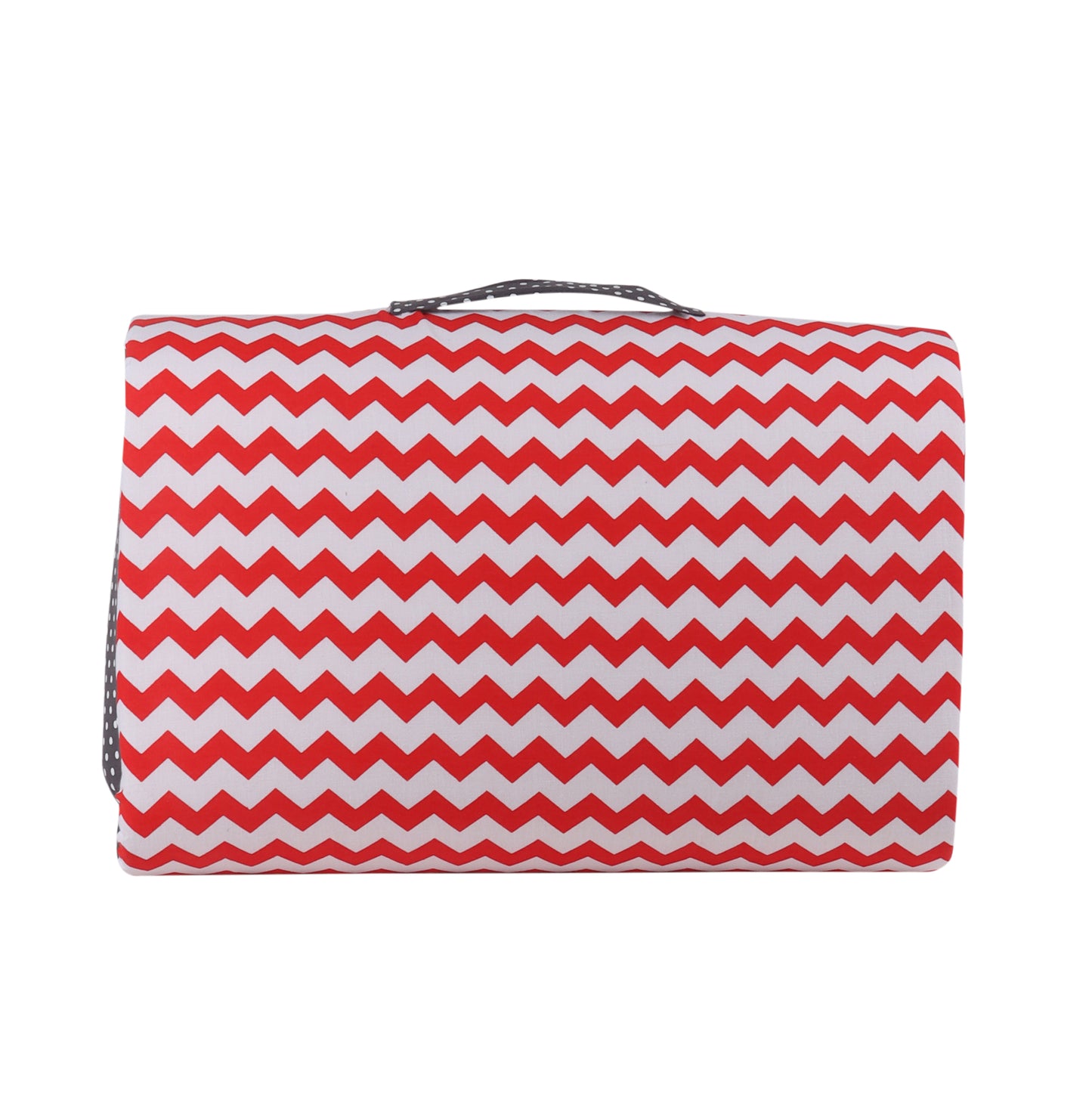 Cotton Bed in A Bag /Portable Baby Bed with pillow, Travel Bedding Set, Travel Friendly Infant Sleeping Bedding Set, Baby Sleeping Nest. Sleeping Bag for Kids Style Red Chevron