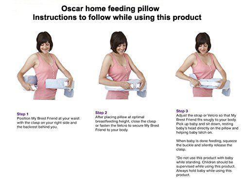 Nursing Pillow for Breastfeeding, Nursing and Posture Support with Pocket and Removable Slipcover - Grey Polka