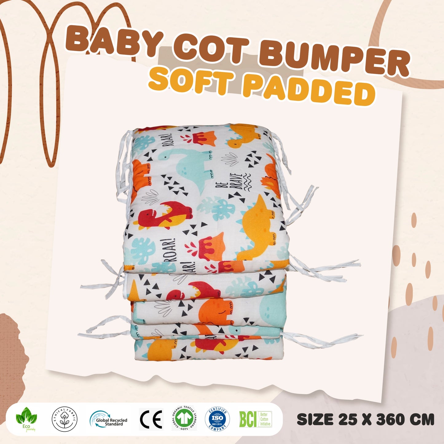 CRIB BUMPER Roar