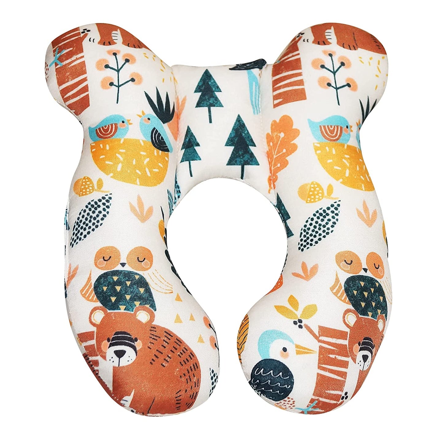 Baby Neck Pillows, Comfortable Baby Travel Head Neck Support Pillow for Car Seat Stroller Pushchair, Soft PP Cotton Travel Pillow for 0-1 Year Old Toddler Infant Newborn Pandora