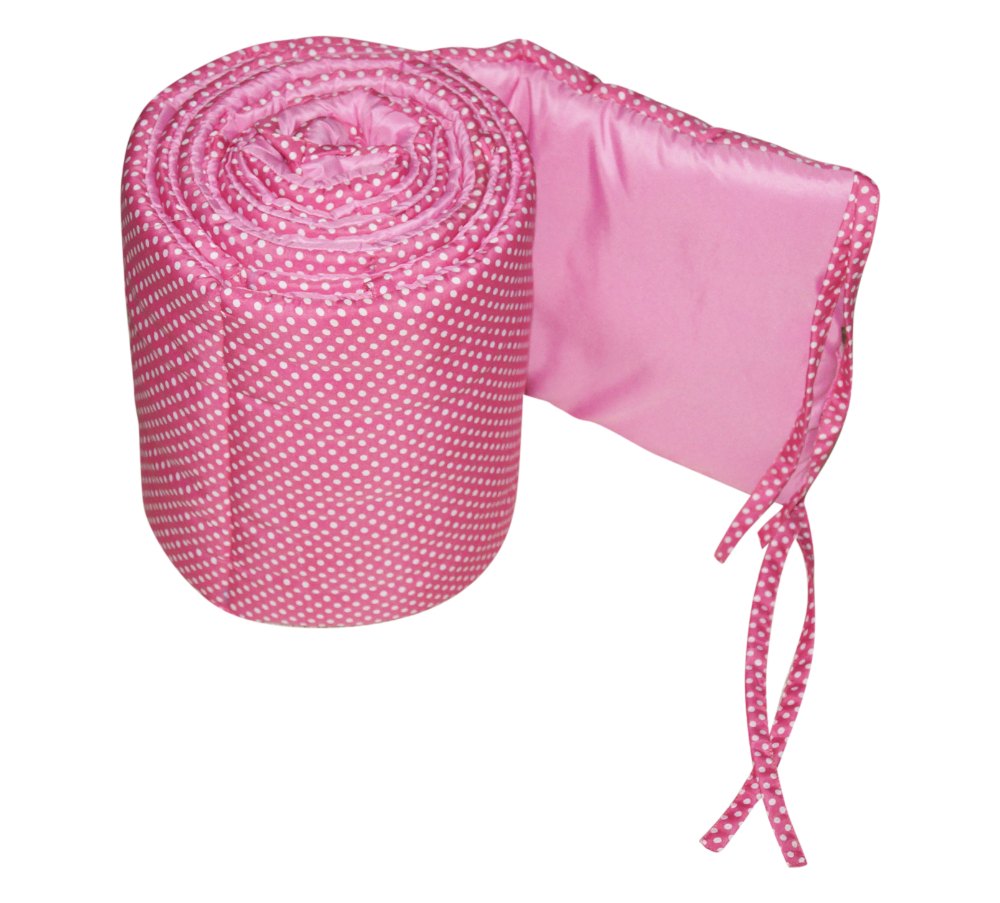 CRIB BUMPER Pink Polka