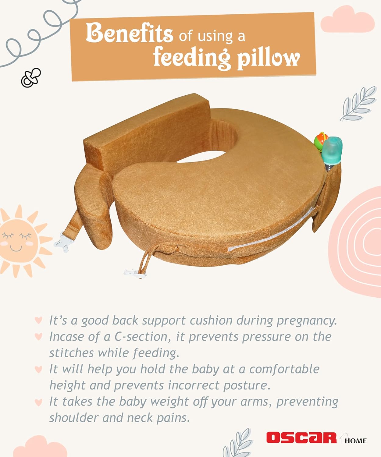 FEEDING PILLOW GOLD