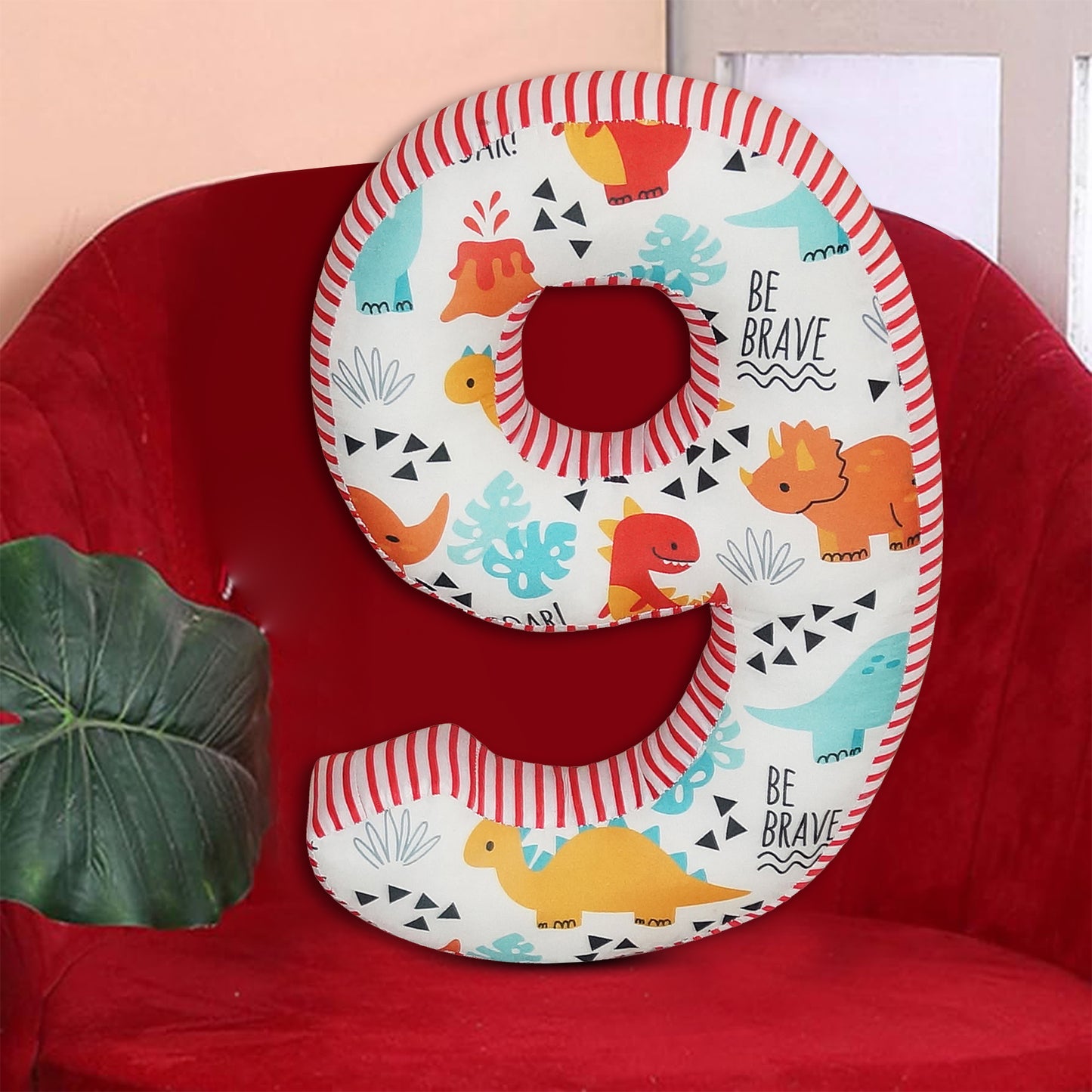 Number Cushion 9 | Number Pillow 9 | Handmade decorative Nursery Bedroom Sofa Couch | Number Shape | Personalized Number | | Wedding Birthday Gift