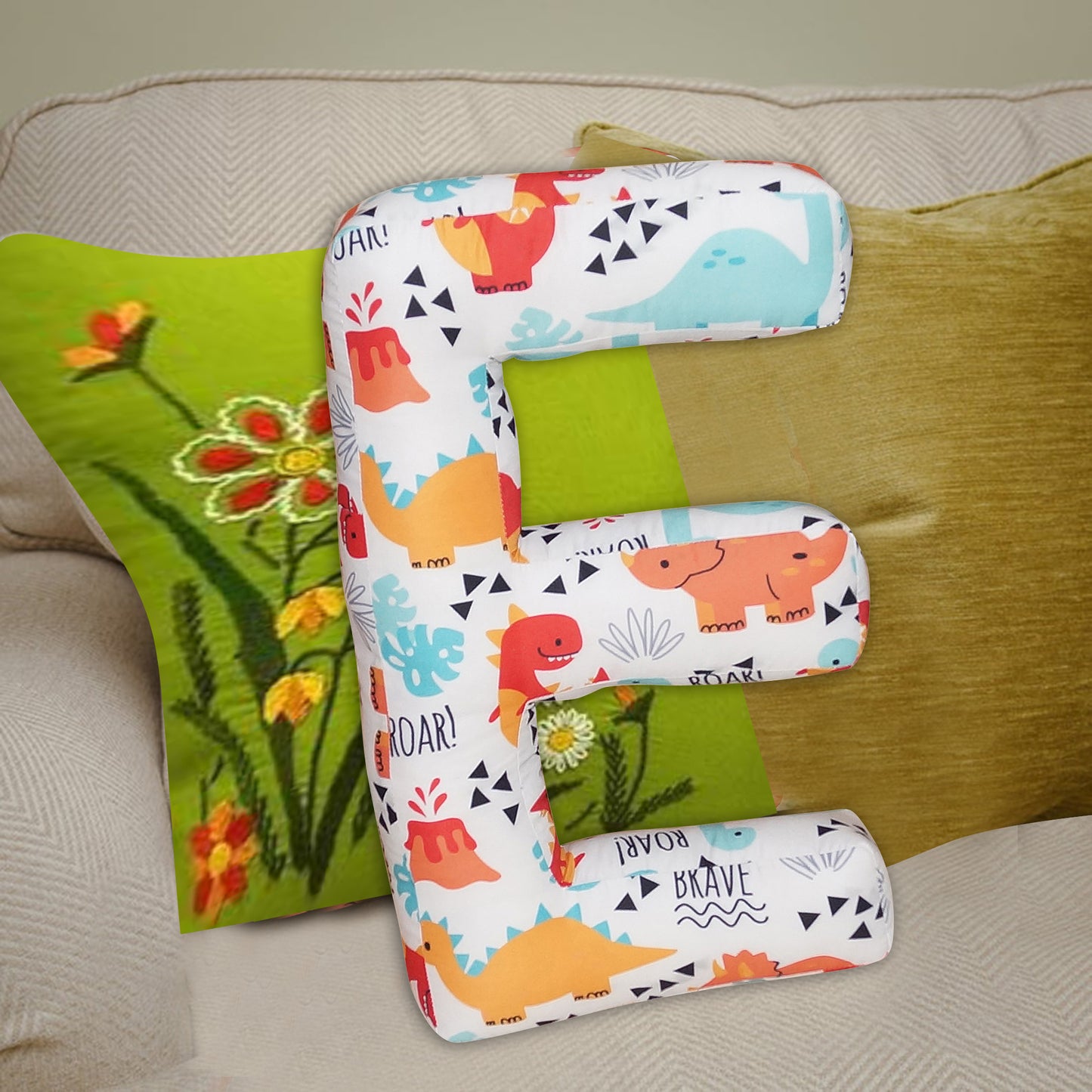 Alphabet Cushion E | Letter Pillow E | Handmade decorative Nursery BedroomSofa Couch | Letter Shape | Personalized Initial | | Wedding Birthday Gift