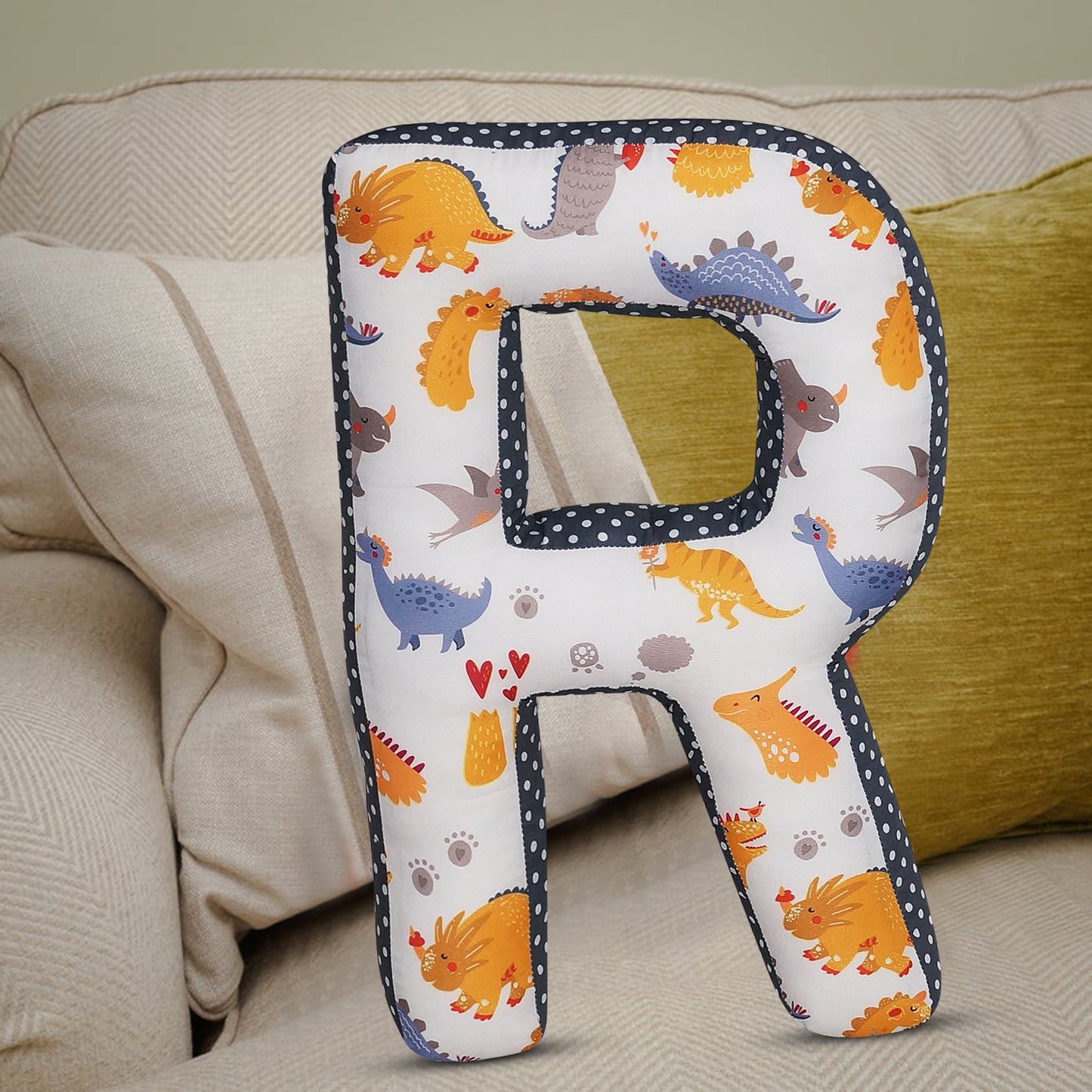 Alphabet Cushion R | Letter Pillow R | Handmade decorative Nursery BedroomSofa Couch | Letter Shape | Personalized Initial | | Wedding Birthday Gift