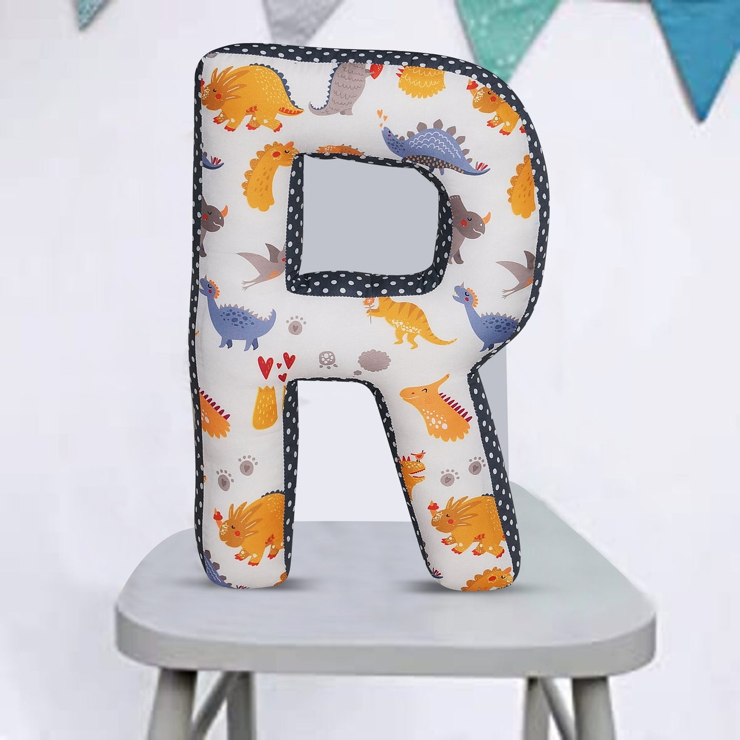 Alphabet Cushion R | Letter Pillow R | Handmade decorative Nursery BedroomSofa Couch | Letter Shape | Personalized Initial | | Wedding Birthday Gift