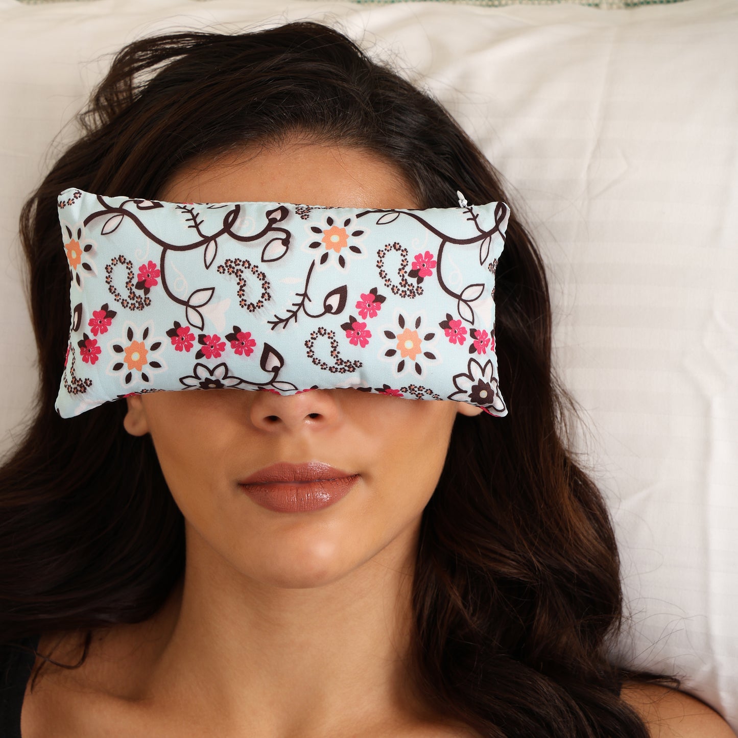 Weighted Lavender Eye Pillow|Sleeping & Meditation Mask|Yoga Eye Pillow |Lavender Aromatherapy Eye Pillow | Hot or Cold Pack| Head Ache & Insomnia Relief | Sleep mask Relaxing Gift Men & Women (Design Zohra)