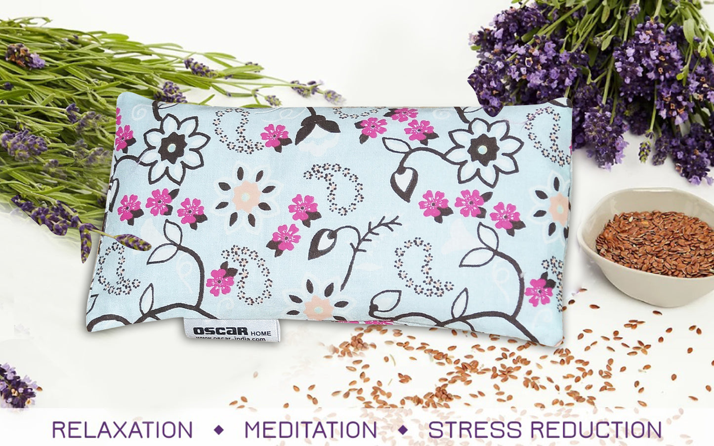 Weighted Lavender Eye Pillow|Sleeping & Meditation Mask|Yoga Eye Pillow |Lavender Aromatherapy Eye Pillow | Hot or Cold Pack| Head Ache & Insomnia Relief | Sleep mask Relaxing Gift Men & Women (Design Zohra)