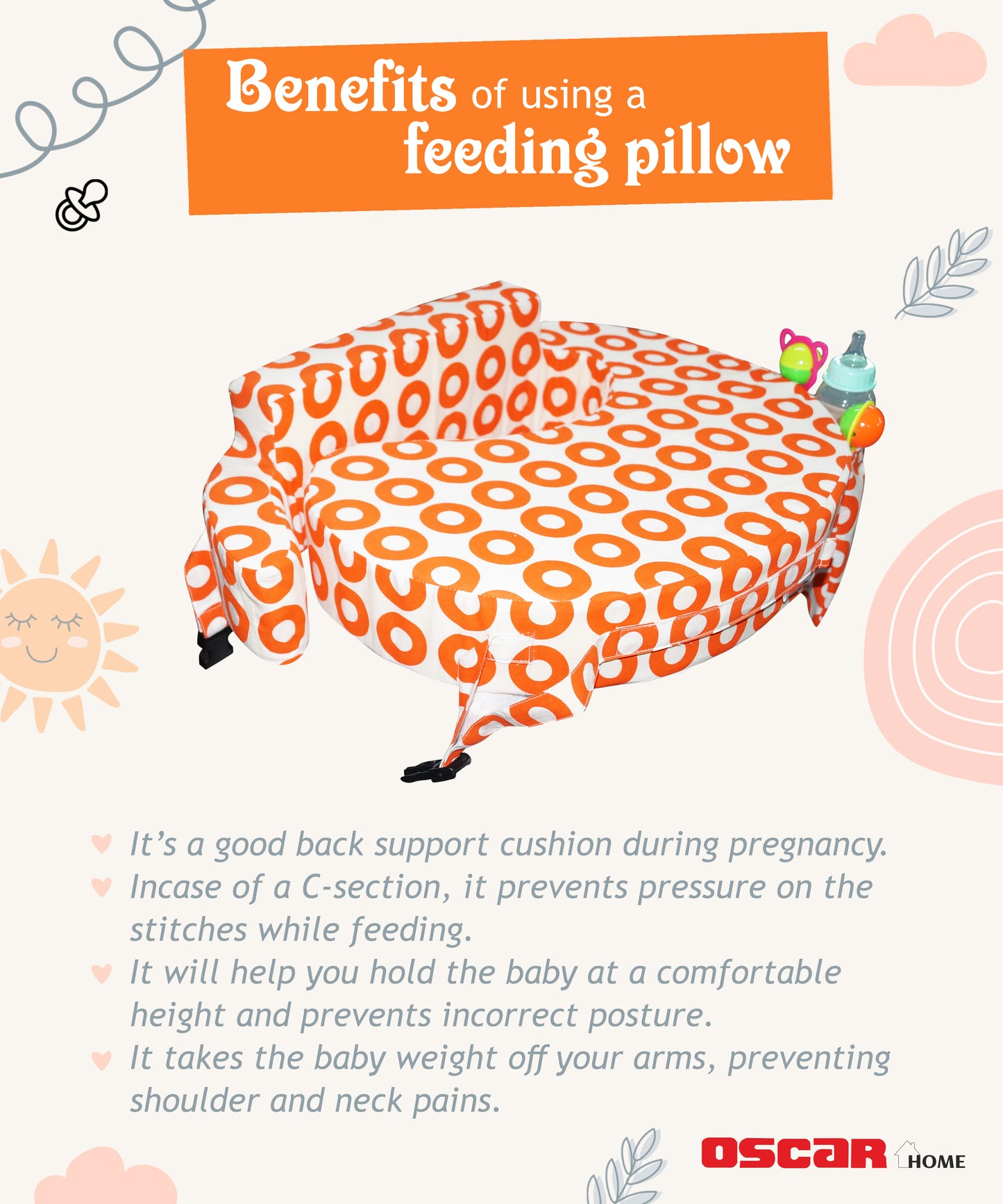 Feeding Pillow # Orange candy