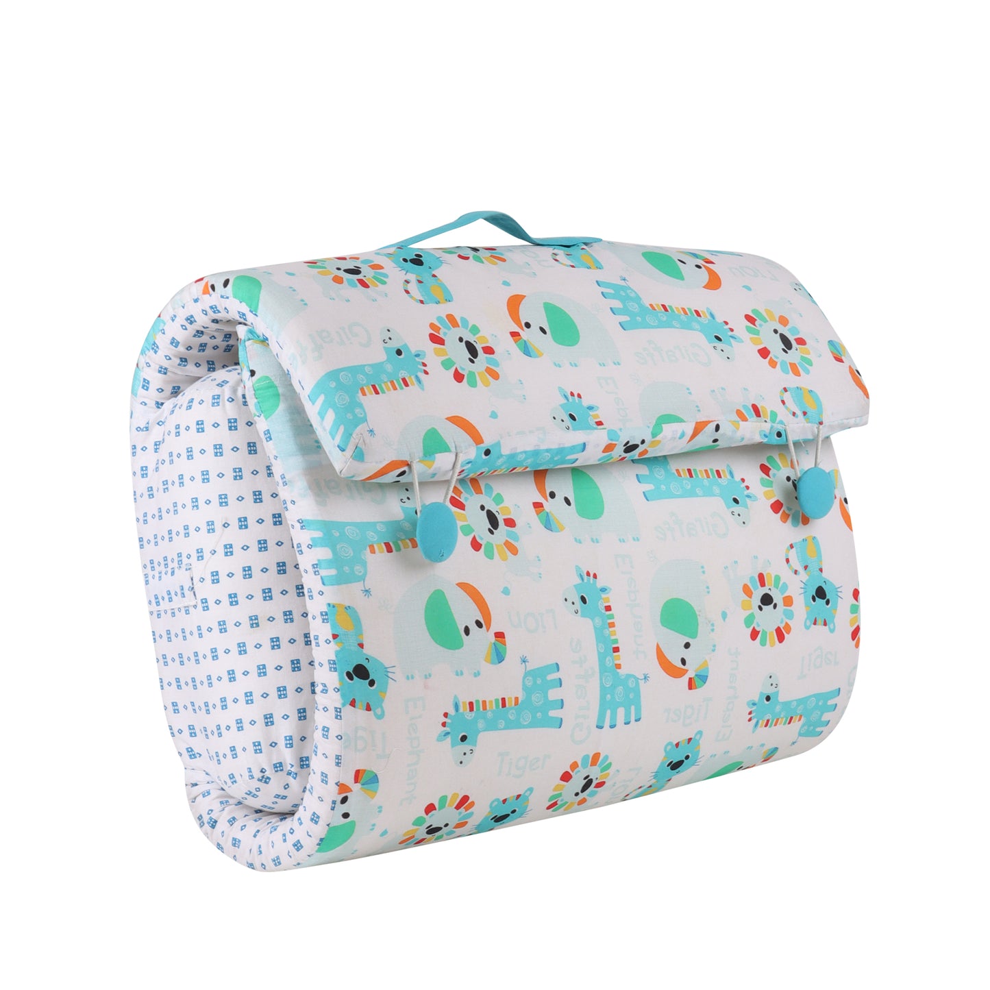 Baby portable bed or Baby Bed in a bag # Giraffe with pillow