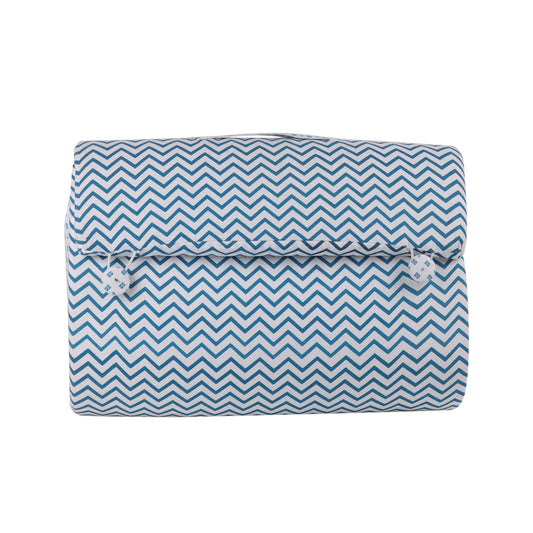 Baby portable bed or Baby Bed in a bag (Blue zig zag)