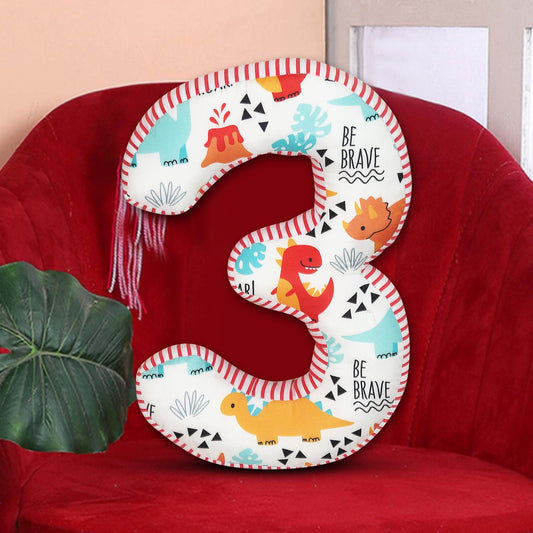 Number Cushion 3 | Number Pillow 3 | Handmade decorative Nursery Bedroom Sofa Couch | Number Shape | Personalized Number | | Wedding Birthday Gift