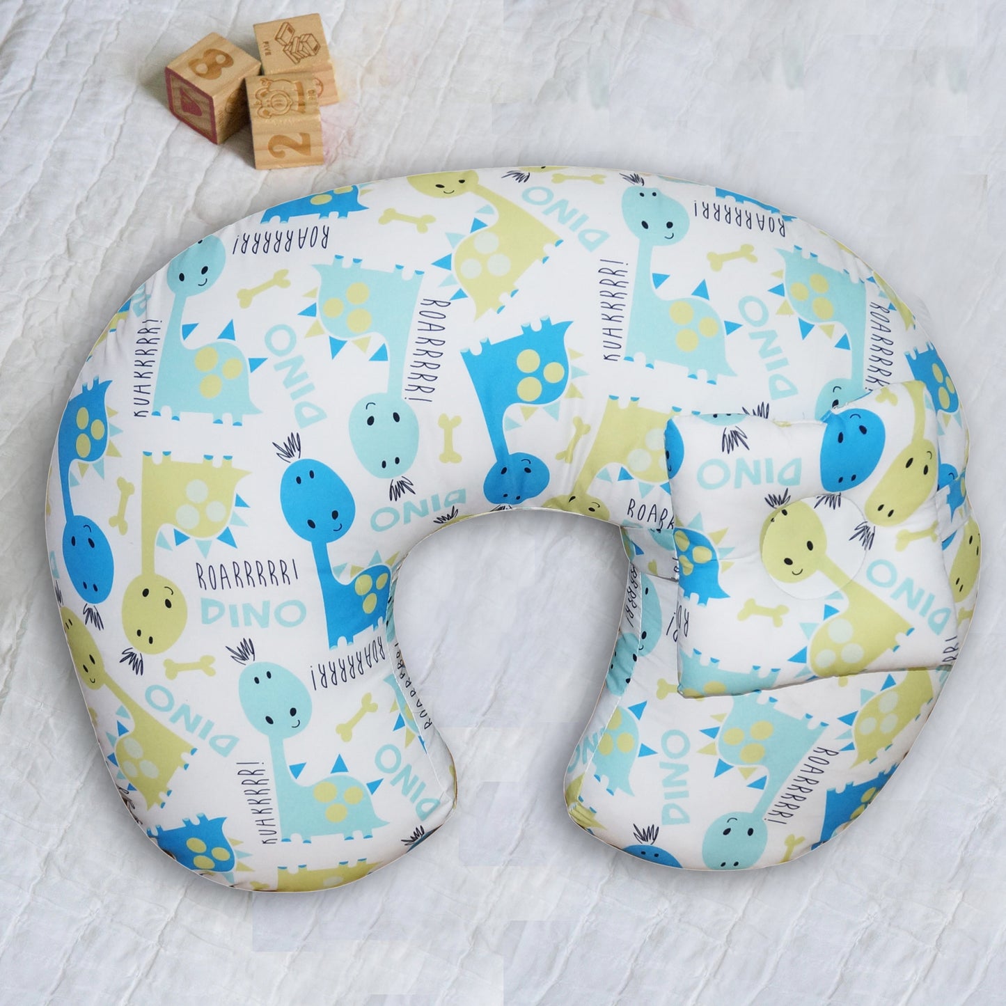 Nursing Pillow for Breastfeeding Baby, Multifunctional Breast Feeding Pillow with header, Cotton Removable Pillowcase, Style Esquire