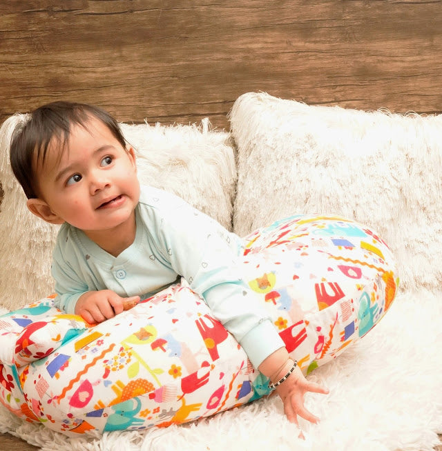 Nursing Pillow for Breastfeeding Baby, Multifunctional Breast Feeding Pillow, Cotton Removable Pillowcase, Style Giraffe