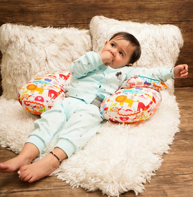 Nursing Pillow for Breastfeeding Baby, Multifunctional Breast Feeding Pillow, Cotton Removable Pillowcase, Style Giraffe