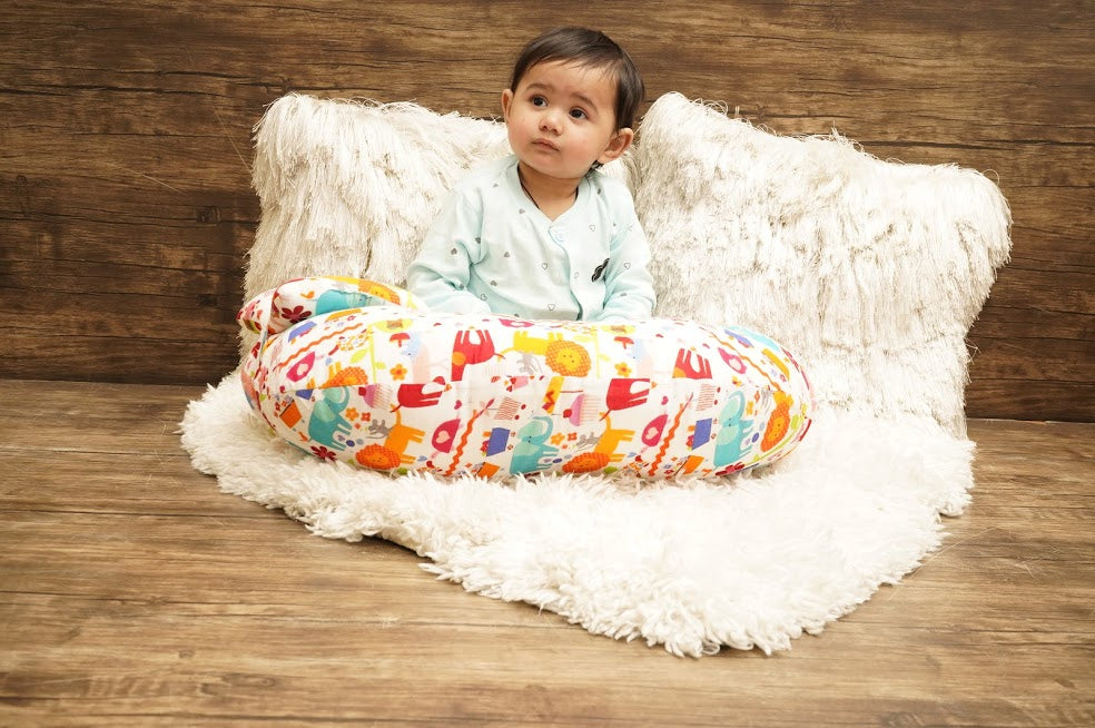 Nursing Pillow for Breastfeeding Baby, Multifunctional Breast Feeding Pillow, Cotton Removable Pillowcase, Style Giraffe