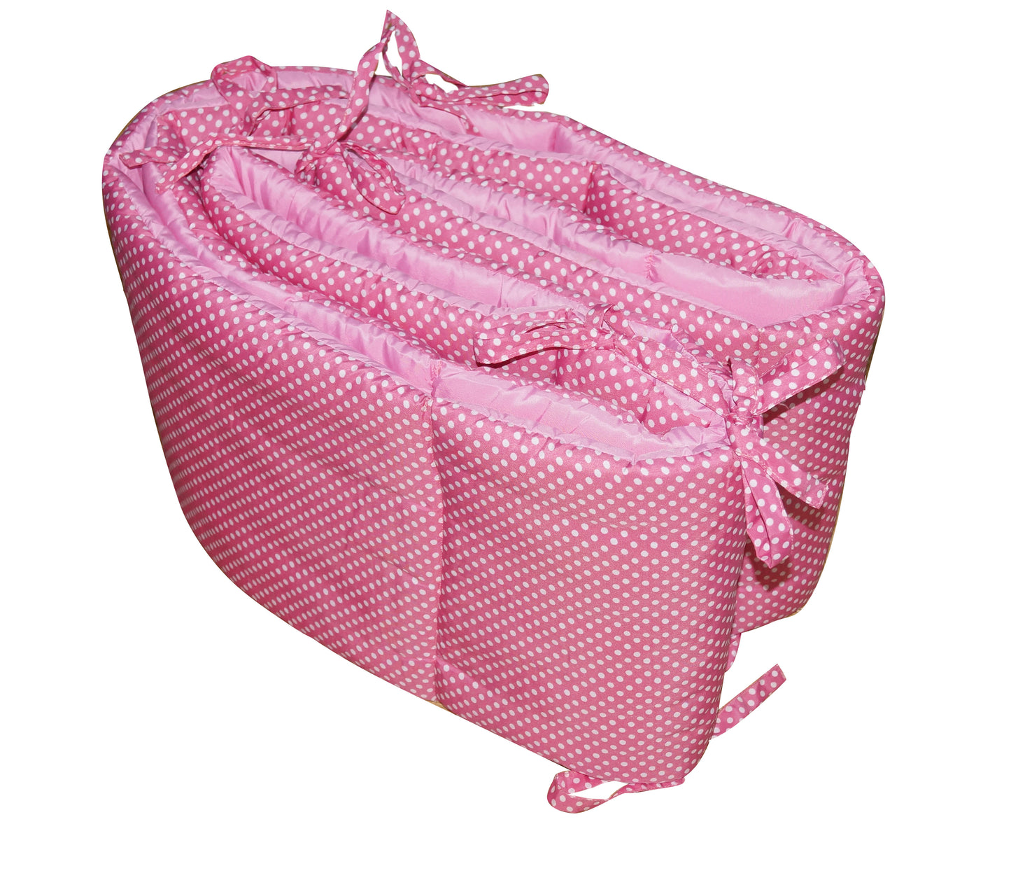 CRIB BUMPER Pink Polka